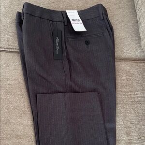 Men's Charcoal Pinstripe Dress Pants